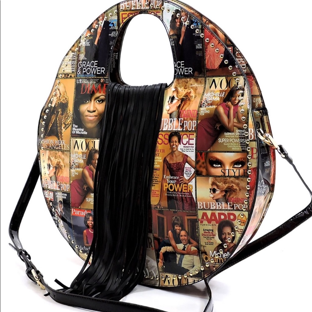 OBAMA Fringe Stud Round Satchel & Wallet Set 🦋NWT